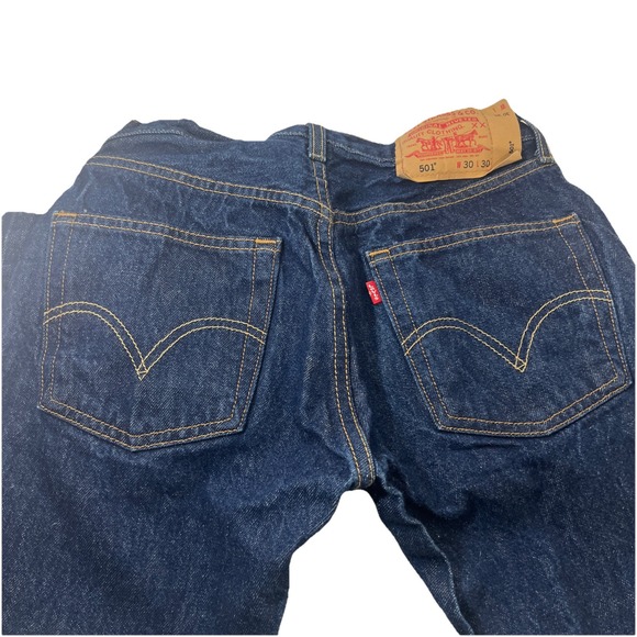 Levi's Other - Vintage Levi's 501 Jeans 30x30 Dark Wash Button Fly 2003